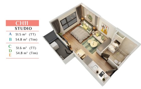 Cần tiền bán trước tết cắt lỗ, bán studio Vinhomes Smart City Tây Mỗ, tầng cao, thoáng mát, 1.2 tỷ