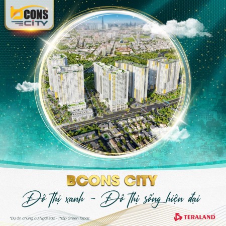 Căn hộ Bcons 2PN cạnh làng ĐHQG Tp. Thủ Đức giá gốc CĐT. Thanh toán 550TR Nhận Nhà