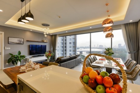 Cho thuê căn 3PN Đảo Kim Cương - nội thất sang trọng view sông SG - giá chỉ 45 triệu/tháng