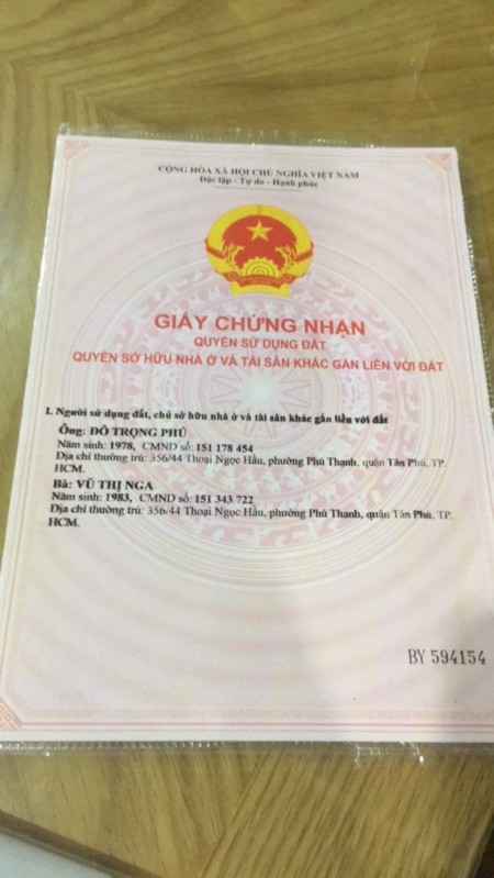 Bán nhà riêng 1 lầu, hẻm xe tải 364/50 Thoại Ngọc Hầu, Tân Phú giá 7,5 tỷ