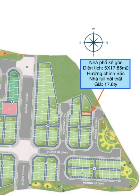 Bán căn biệt thự Verosa Park - Khang Điền, DT 85m², vị trí thoáng mát, FULL nội thất cao cấp