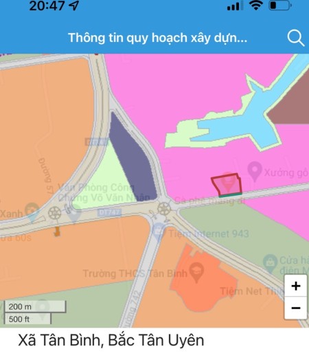 Bán đất thổ cư gần ngay ngã 5 Cổng XanhTân Uyên BD, DT 1868m² SHR, 14.3 tỷ. LH 0975176113