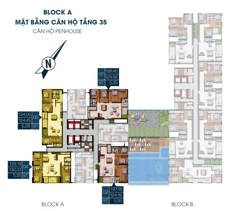 Penhouse Phú Đông Premier, 135m2, 3pn-2wc+sân vườn, hoàn thiện cơ bản, giá 4,8 tỷ