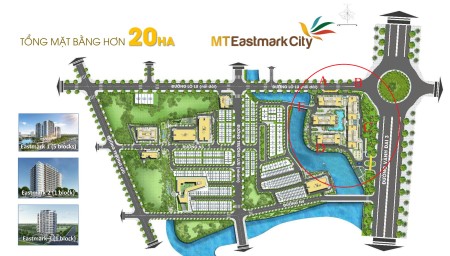 Hổ trợ lãi suất 0% đến quý 4/2024, bán căn hộ MT Eastmark chỉ 530 triệu, DT 63m²