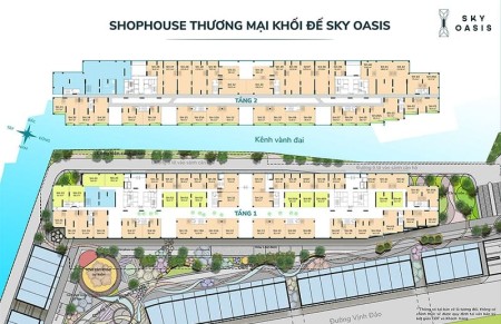 Cho thuê shophouse chân đế chung cư Sky Oasis vị trí đẹp giá rẻ nhất thị trường. LH: 0916 789 826