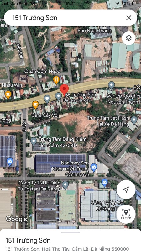 Bán đất mặt tiền đường Trường Sơn, Phường Hòa Thọ Tây, Quận Cẩm Lệ, TP Đà Nẵng