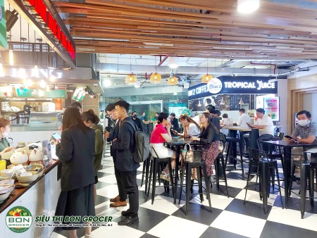 Cho thuê quầy ẩm thực khu foodcourt tại siêu thị Bon Grocer - Vị trí trung tâm quận 3