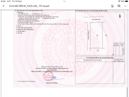 Bán đất 250 nền giai đoạn 1, KDC Sông Thao.Trảng Bom. Giá thật 1.1 tỷ