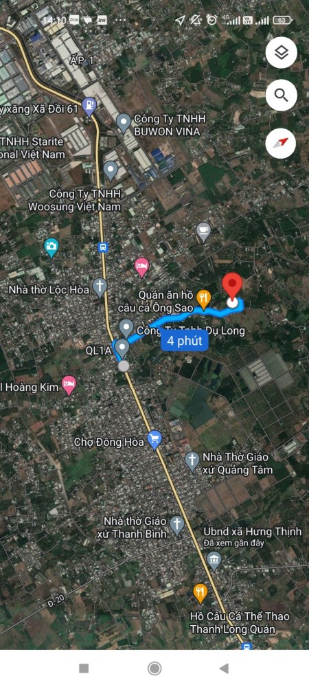 Bán đất 1000M2 đất nền với giá chỉ 675 triệu cách quốc lộ 1A chỉ 2km