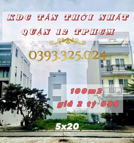 Thanh lý bán đất ngộp trong kdc Tân Thới Nhất Quận 12 giá rẻ
