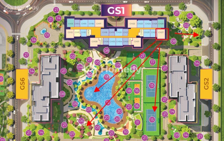 Cần bán căn 1PN+1 GS1 (the Miami) (thông thủy 42,7m2) Vinhome Smart City