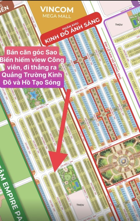 Em bán biết thự căn góc Sao Biển ký mới chủ đầu tư view trực diện công viên