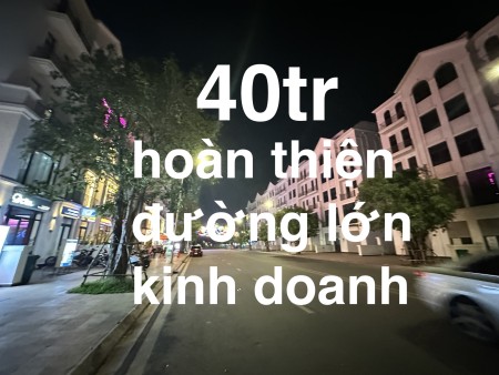 Cho thuê mặt bằng nhà phố hoàn thiện 162m2, trục đường chính của vinhomes phù hợp kinh doanh