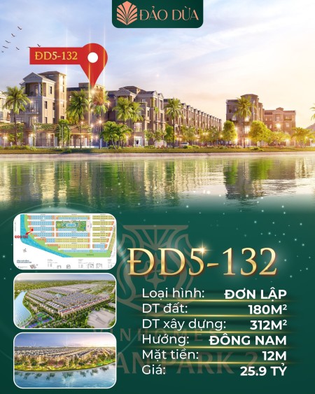 Bán căn biệt thự Đơn Lập Đảo Dừa Vin OCP2, phân khu khép kín ở VIP số lượng hữu hạn