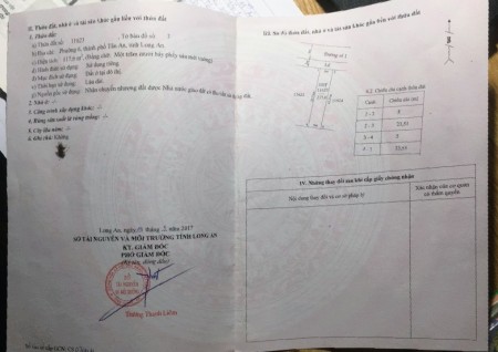 Bán lô đất nền dự án 117,6m2 Khu Dân Cư Việt Hóa, Phường 6, Tp Tân An. Chính chủ bán nhanh.