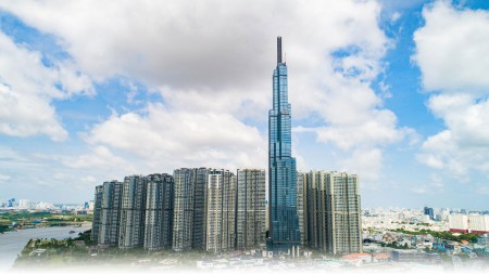 Cho thuê căn hộ tháp Landmark 81 3PN đầy đủ nội thất giá 58tr, tầng cao vew sông xịn xò.