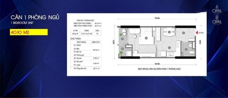 Bán căn hộ tầng trung tại dự án Opal Skyline view đẹp chính chủ, giá rẻ chỉ 1,16 tỷ đồng