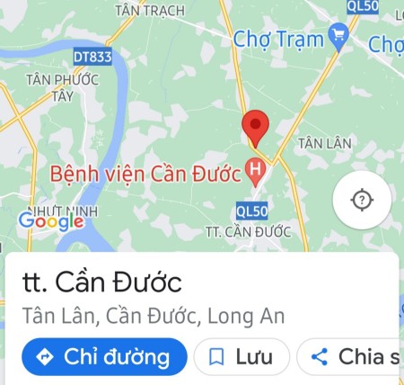 Bán đất mặt tiền đường ĐT826, DT 231m2, full thổ cư, giá chỉ 4 tỷ