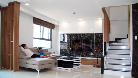 Cho thuê căn hộ sân vườn, Penhouse Sky 9 125m2 2PN - 2WC, 1 Trệt 1 lầu - sân vườn, Full nội thất