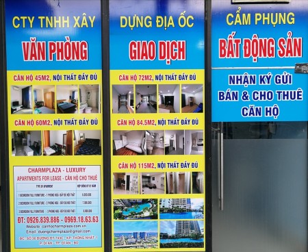 cho thuê các căn hộ chung cư Charm Plaza
