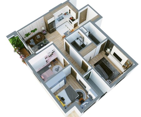 Bán chung cư Phương Đông Green Home - căn 2PN, DT 76,7m² giá chỉ 24 triệu/m²