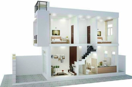 Nhà phố xây sẳn 1 trệt/ 1 lầu thiết kế hiện đại. Giá từ 580 triệu/ ưu đãi trả góp 2 năm