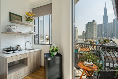 ️ Căn Hộ Cao Cấp Trang Bị Nội Thất Full Cao Cấp-BanCong VIEW Landmark -Mặt Tiền Đường Ngô Tất Tố