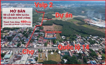 Mở bán chỉ 50 nền đất đầu tiên, vị trí đẹp mặt tiền đường giá 480 triệu
