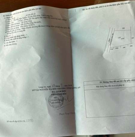 Cần bán đất lúa Thị trấn Đức Hòa