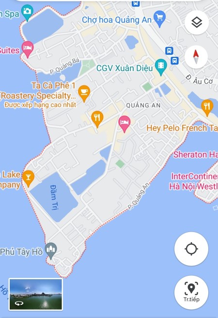 Bán 1268m2 đất sổ đỏ nhìn hồ Tây, 4 mặt thoáng.