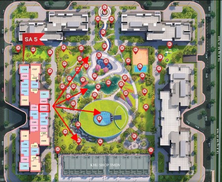 Bán căn hộ 1PN 46m view công viên Nhật hướng ĐN tại Vinhomes Smart City giá 2 tỷ