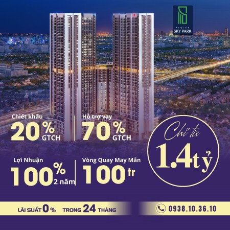 Căn hộ 2 mặt tiền liền kề Phạm Văn Đồng, tt chỉ 20% đến khi nhận nhà, bàn giao Full nội thất