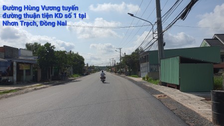 Cần bán gấp đất thổ cư mặt tiền đường Hùng Vương, Nhơn Trạch