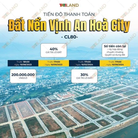 Đất nền view biển Vịnh An Hòa - Giá chỉ từ 10TR/M2