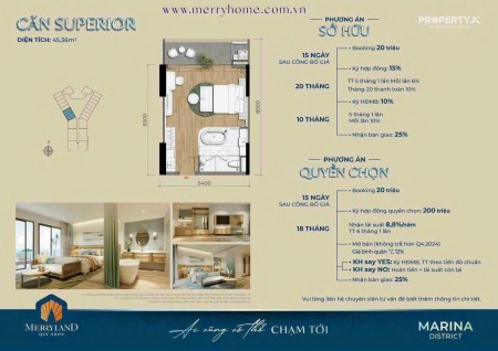 Chỉ 185 triệu bạn đã sở hữu ngay căn hộ mặt biển Merryhome - Merryland Quy Nhơn