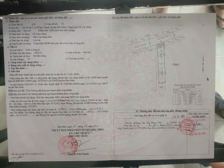 Chủ nhà cần tiền bán gấp nhà riêng ngã tư Chợ Gấu Đông Thạnh Hóc Môn giá rẻ bèo