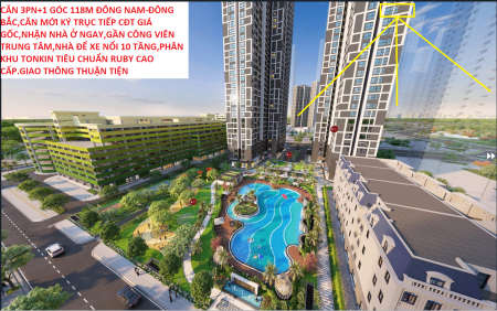 Bán căn hộ 119M 3pn+1 TONKIN T16 Vinhomes Smart city view nội khu bể bơi