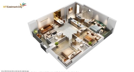 Bán căn hộ 860 triệu sở hữu ngay căn hộ 2 phòng ngủ The Hyrid, quận 9