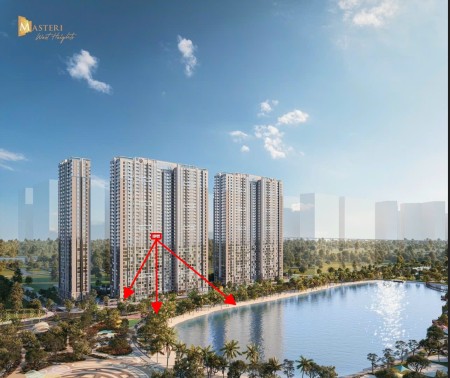 Bán căn studio 35m2 tầng trung, hướng mát, view hồ cảnh quan, phân khu Masterise