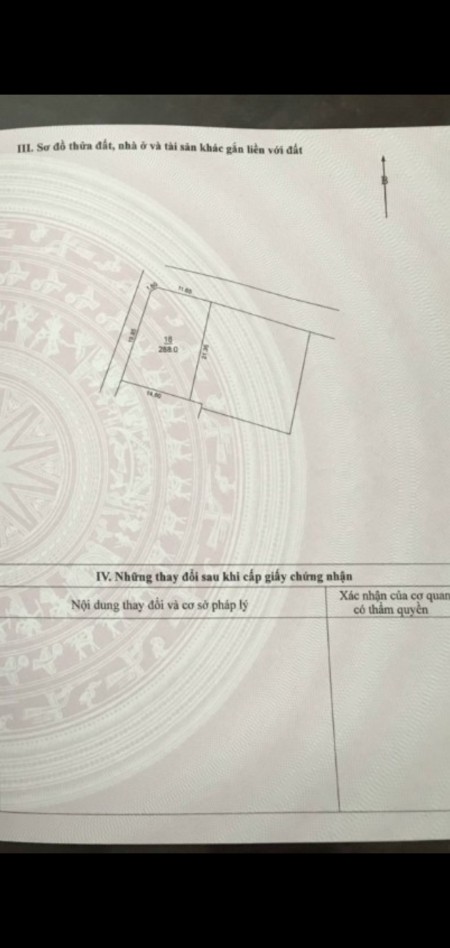 BÁN ĐẤT 288M 2 MẶT TIỀN VÕNG LA, ĐÔNG ANH, CHIA ĐƯỢC 5 LÔ, GIÁ RẺ SINH LỜI CHO NHÀ ĐẦU TƯ NHỈNH 8 TỶ