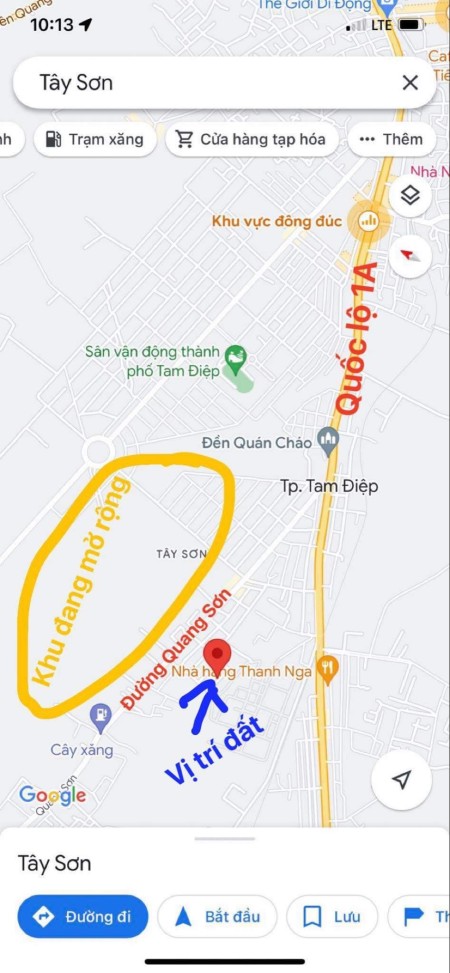 Cắt lỗ mảnh đất TP Tam Điệp Ninh Bình Sát quốc lộ 1A 100m2 chỉ 850 triệu