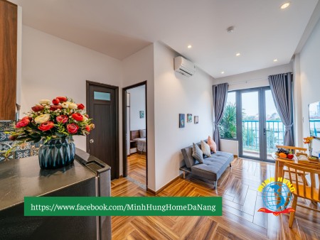 Cho thuê căn hộ cao cấp - 1 phòng ngủ siêu xinh - Ban công thoáng mát