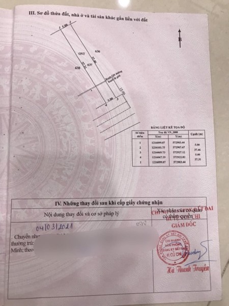Gía ngộp Thái Mỹ Củ Chi 186m có hơn 100m đất thổ cư giá chỉ 1 tỷ 050 TL