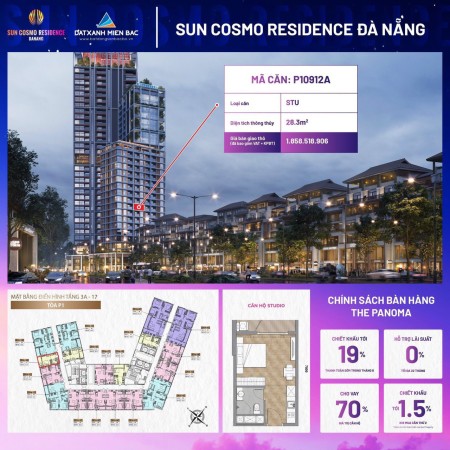 Bán căn hộ studio Ngoại Giao giá chỉ 1.499tr tại dự án Sun Cosmo Đà Nẵng