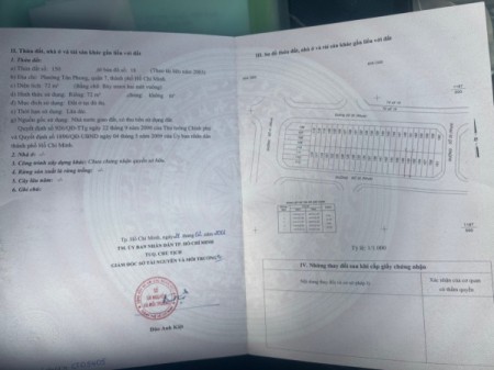 Bán lô đất 4x18m, giá 10,7 tỷ,KDC An Phú Hưng,phường Tân Phong,quận 7
