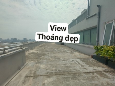Mặt bằng sàn và ban công Rooftop. Tổng 650m2 cho thuê mọi mô hình Bar, nhà hàng. Thái Hà