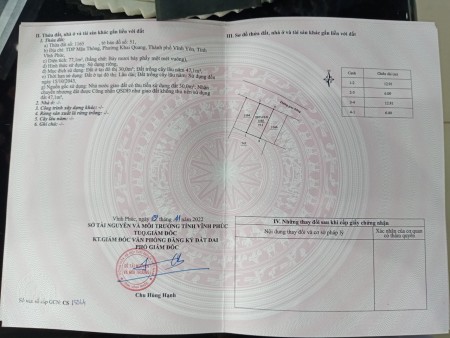 Bán 3 lô đất liền nhau tại Mậu Lâm, Khai Quang, Vĩnh Yên