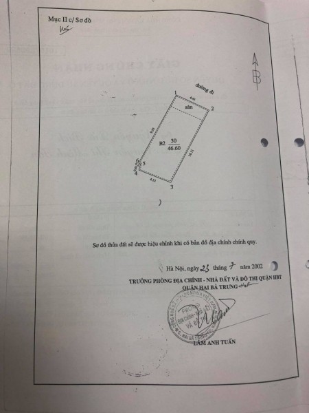 Bán Nhà riêng chính chủ tại Hai Bà Trưng giá chỉ 2,2 tỷ