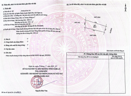 Cần bán đất 258m2 tại Nghĩa Đàn, Nghệ An