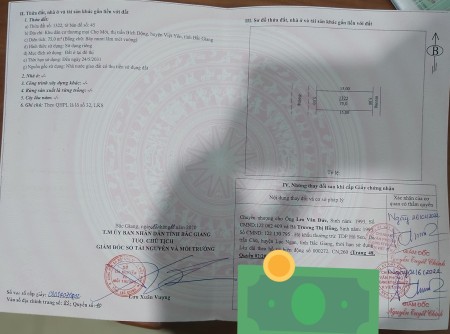 Bán đất, lô LK8 - 32, nhìn vườn hoa, TNR Bích Động, giá 2 tỷ 300 triệu